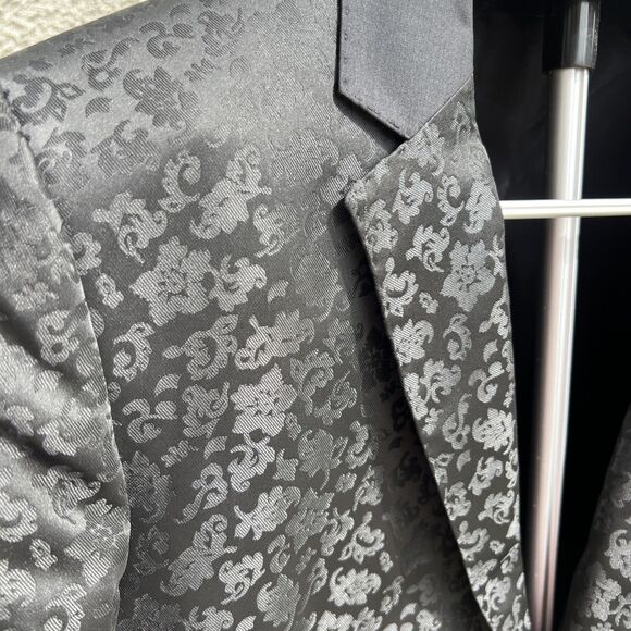 Maceoo Men’s Jacket Blazer, Black Floral, Size 42 Sports Coat - Picture 4 of 9